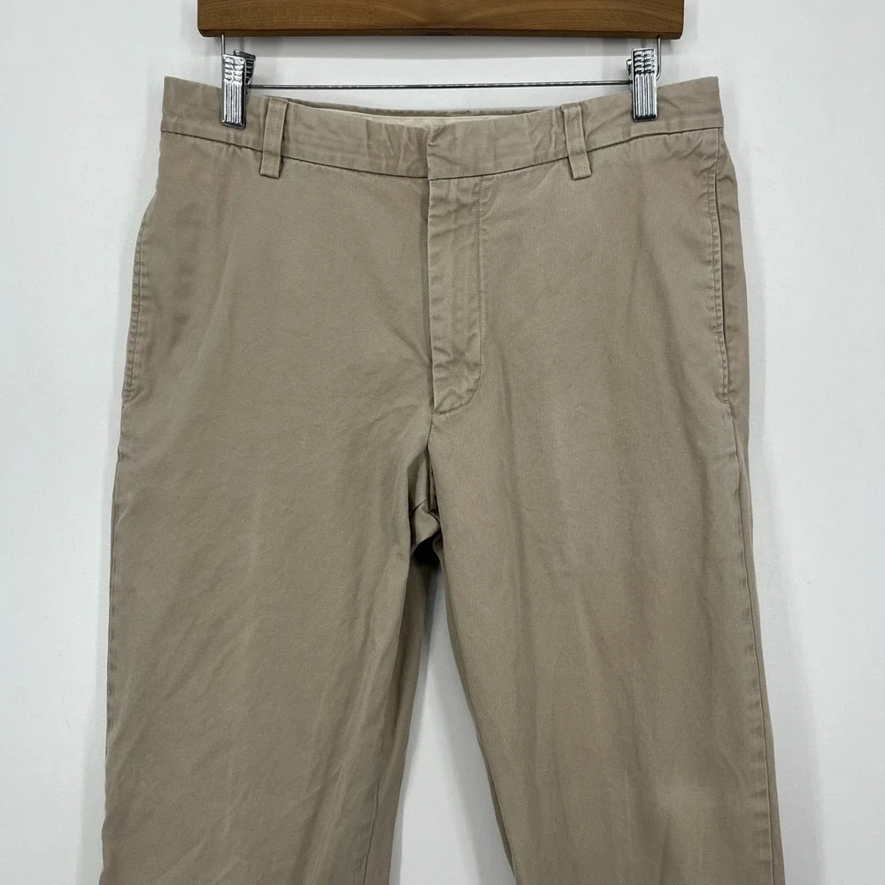 Banana Republic Chino‎ Pants Men's Size 32x34 Beige Gavin Flat Front Cotton